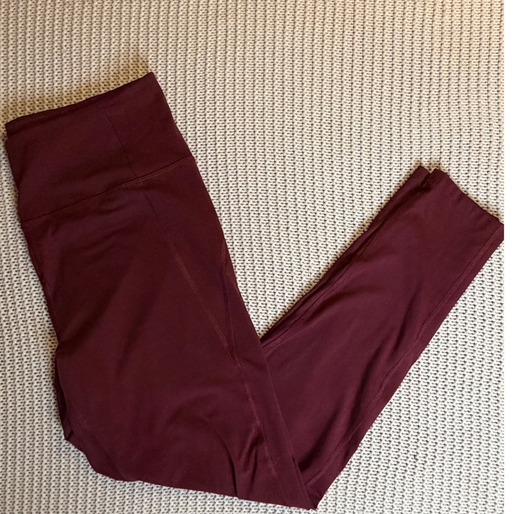Girlfriend Collective Compressive High Rise Leggings Plum Burgundy XL